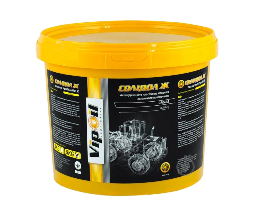 Мастило VipOil Солідол Ж, 9 кг